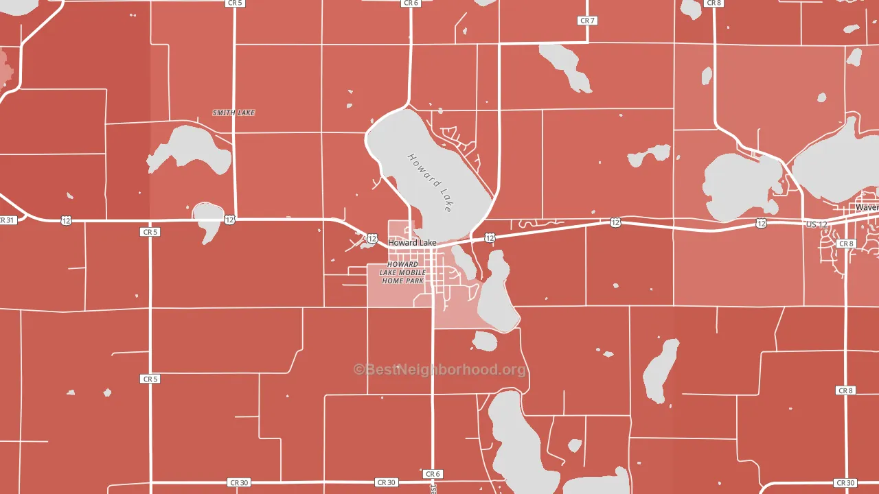 55349, MN block-group political-lean map