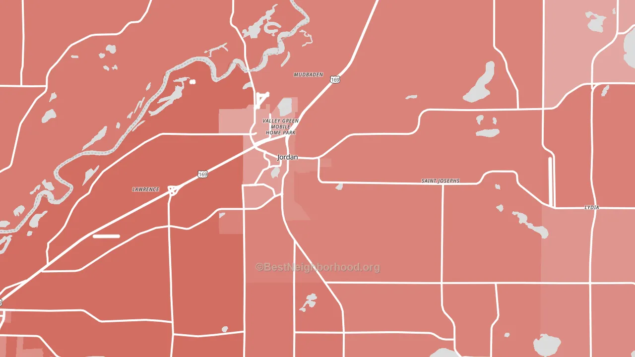 55352, MN block-group political-lean map