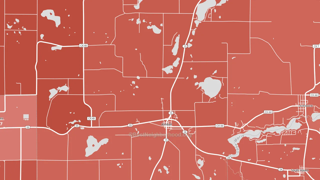 55353, MN block-group political-lean map