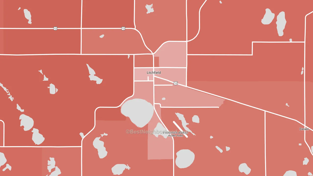 55355, MN block-group political-lean map