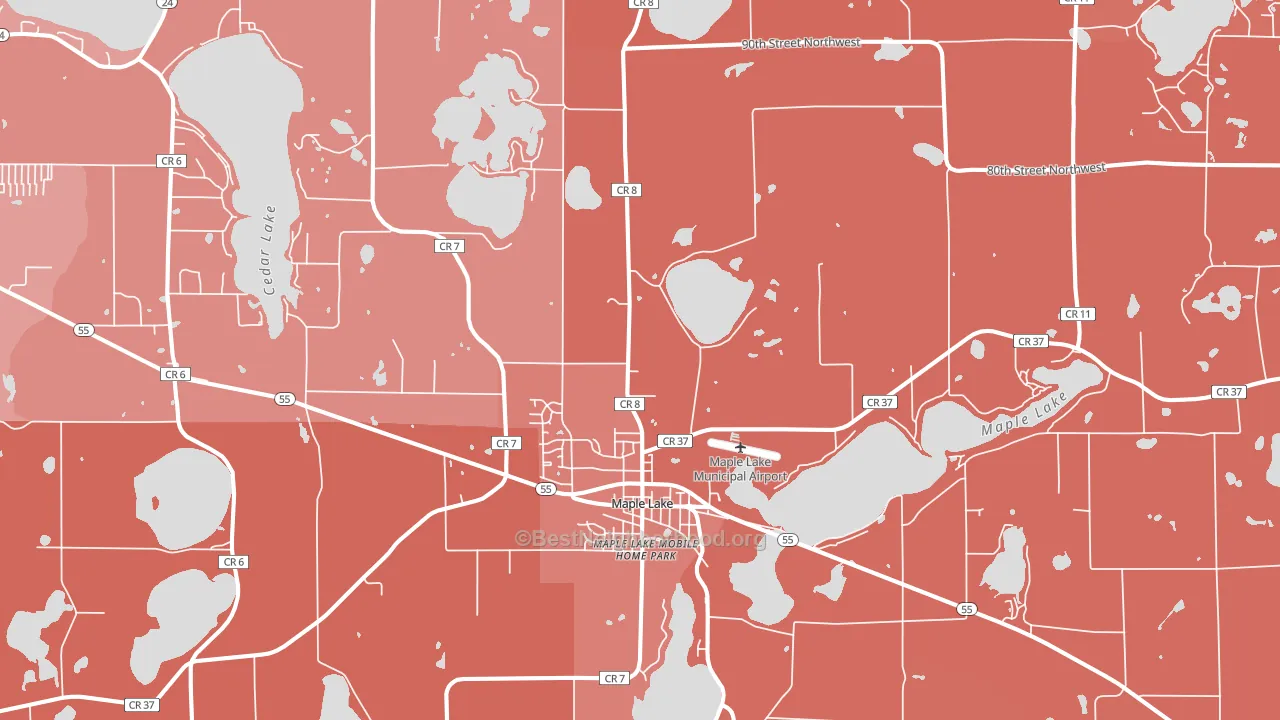 55358, MN block-group political-lean map