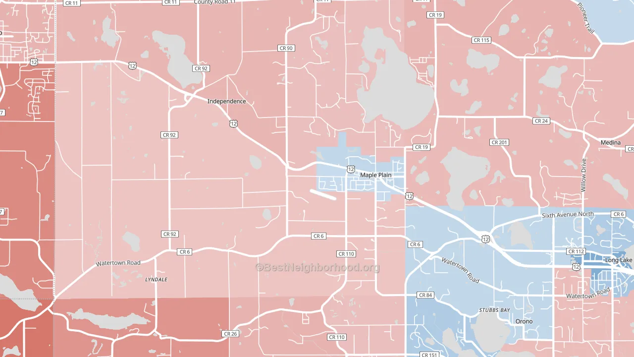 55359, MN block-group political-lean map