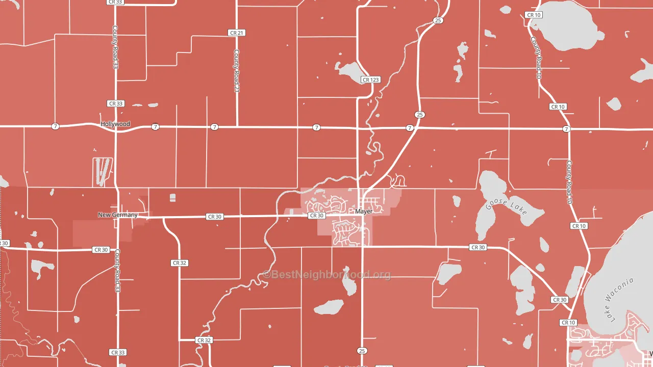 55360, MN block-group political-lean map