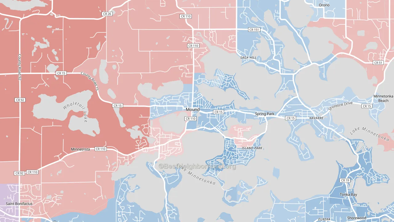 55364, MN block-group political-lean map