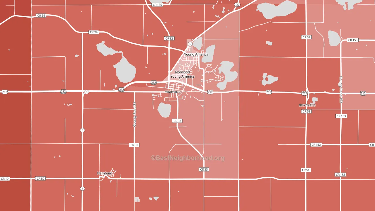 55368, MN block-group political-lean map