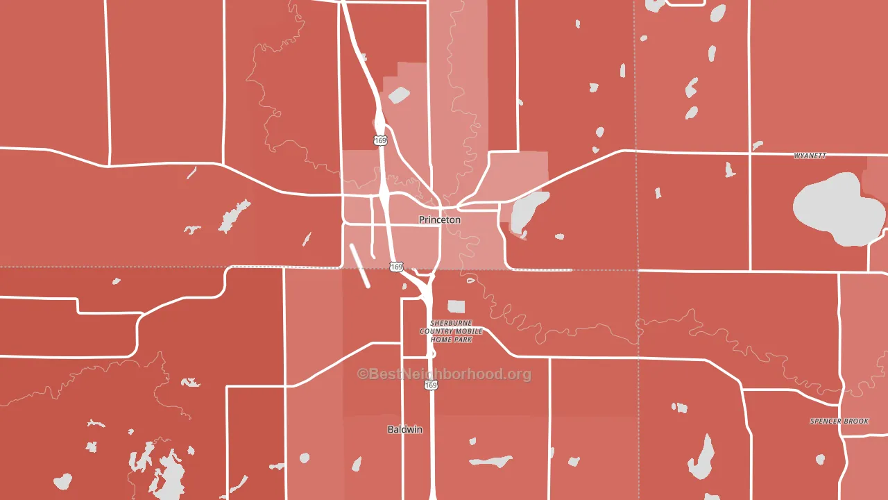 55371, MN block-group political-lean map