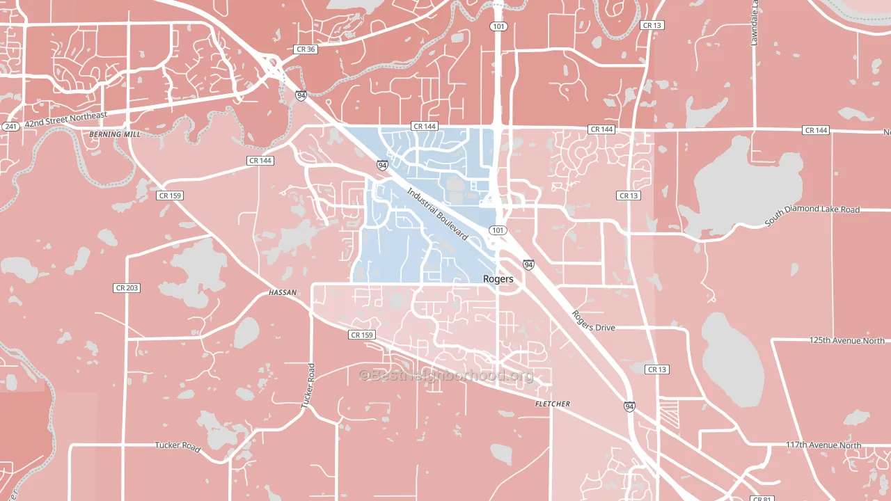 55374, MN block-group political-lean map