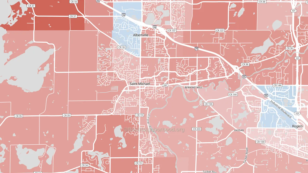 55376, MN block-group political-lean map