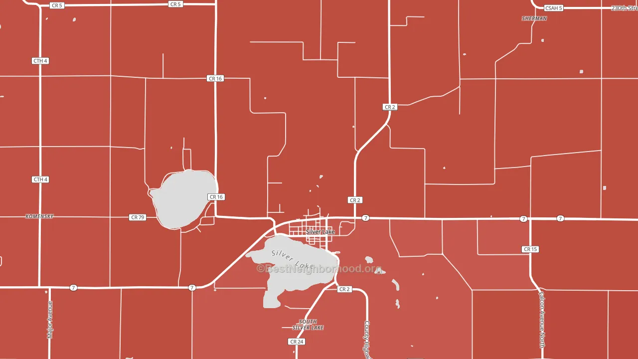 55381, MN block-group political-lean map