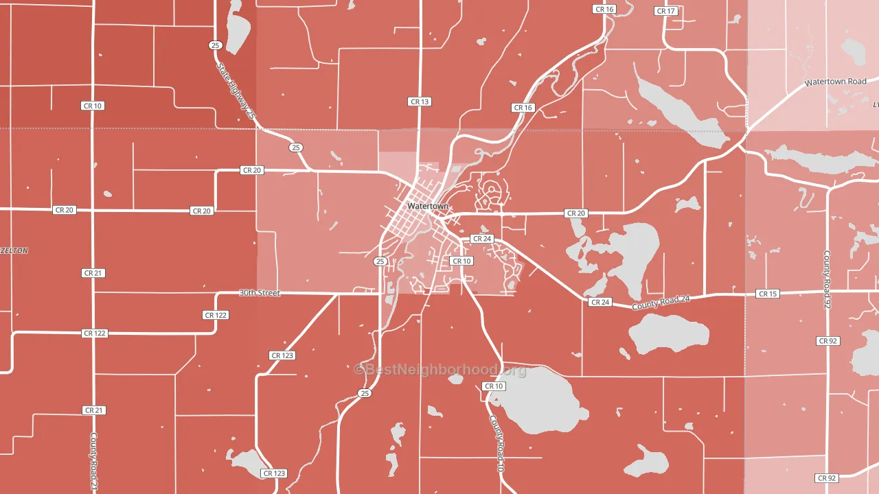 55388, MN block-group political-lean map