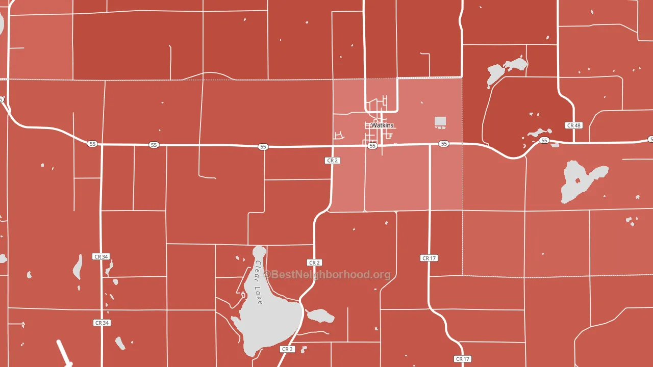 55389, MN block-group political-lean map