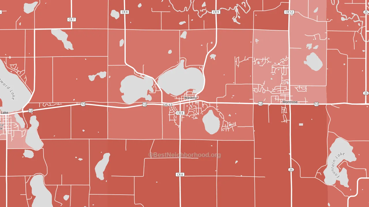 55390, MN block-group political-lean map