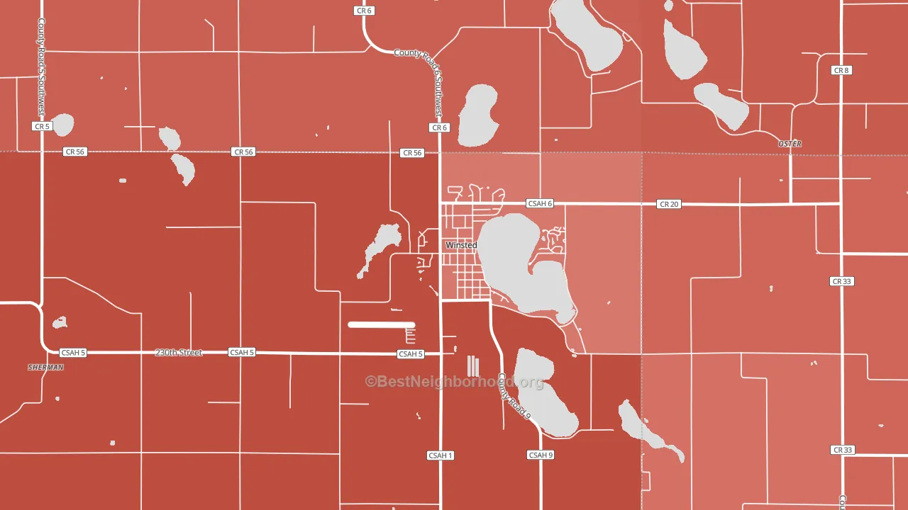 55395, MN block-group political-lean map