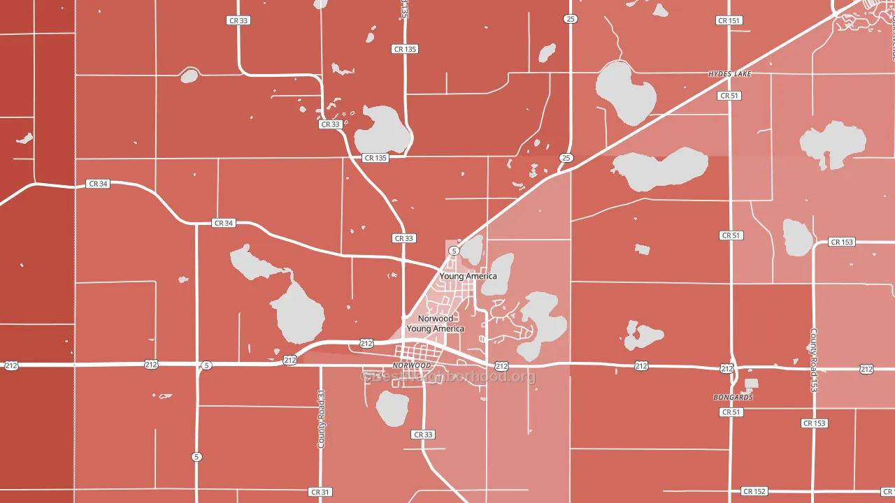 55397, MN block-group political-lean map