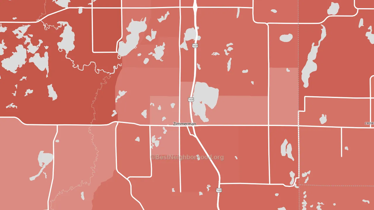 55398, MN block-group political-lean map