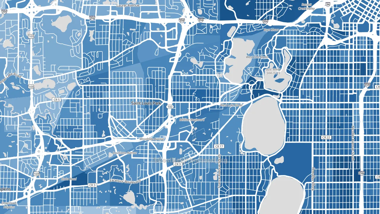 55416, MN block-group political-lean map