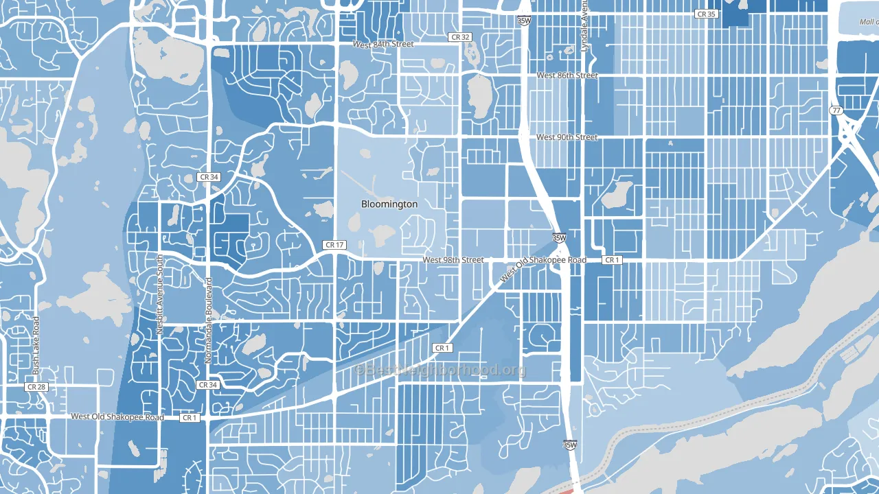 55431, MN block-group political-lean map