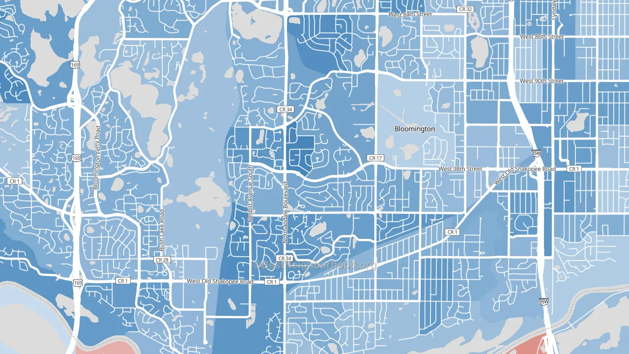 55437, MN block-group political-lean map