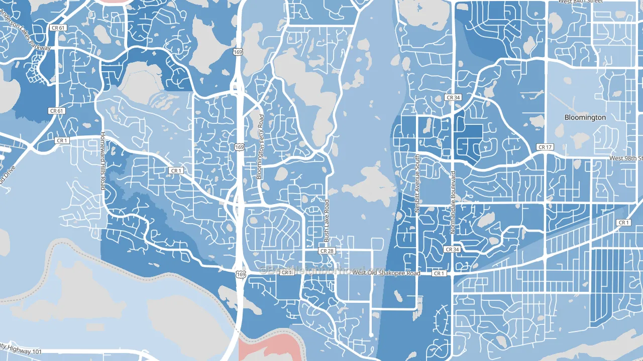 55438, MN block-group political-lean map