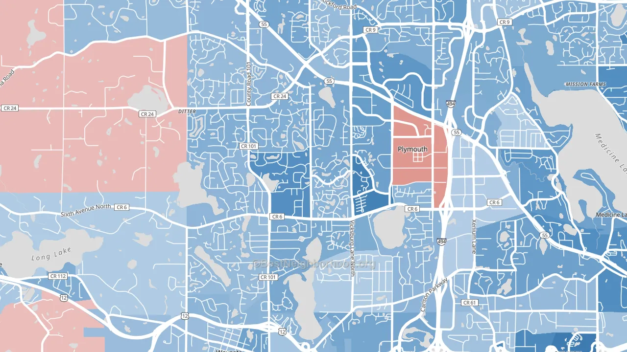 55447, MN block-group political-lean map