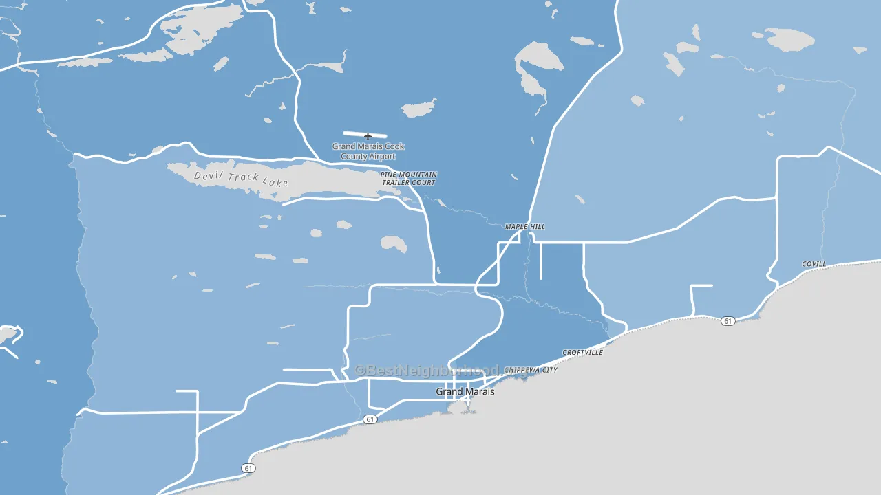55604, MN block-group political-lean map