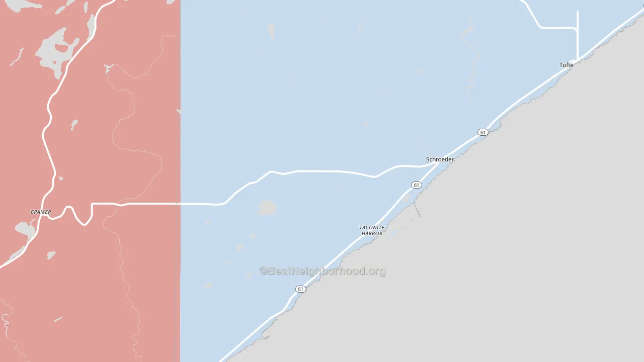 55613, MN block-group political-lean map