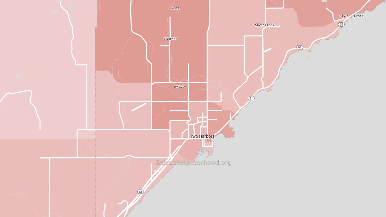 55616, MN block-group political-lean map