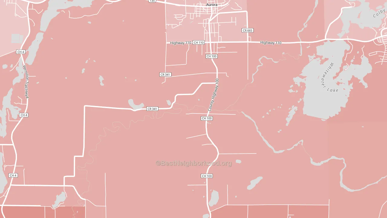 55705, MN block-group political-lean map