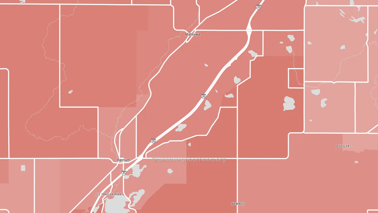 55707, MN block-group political-lean map