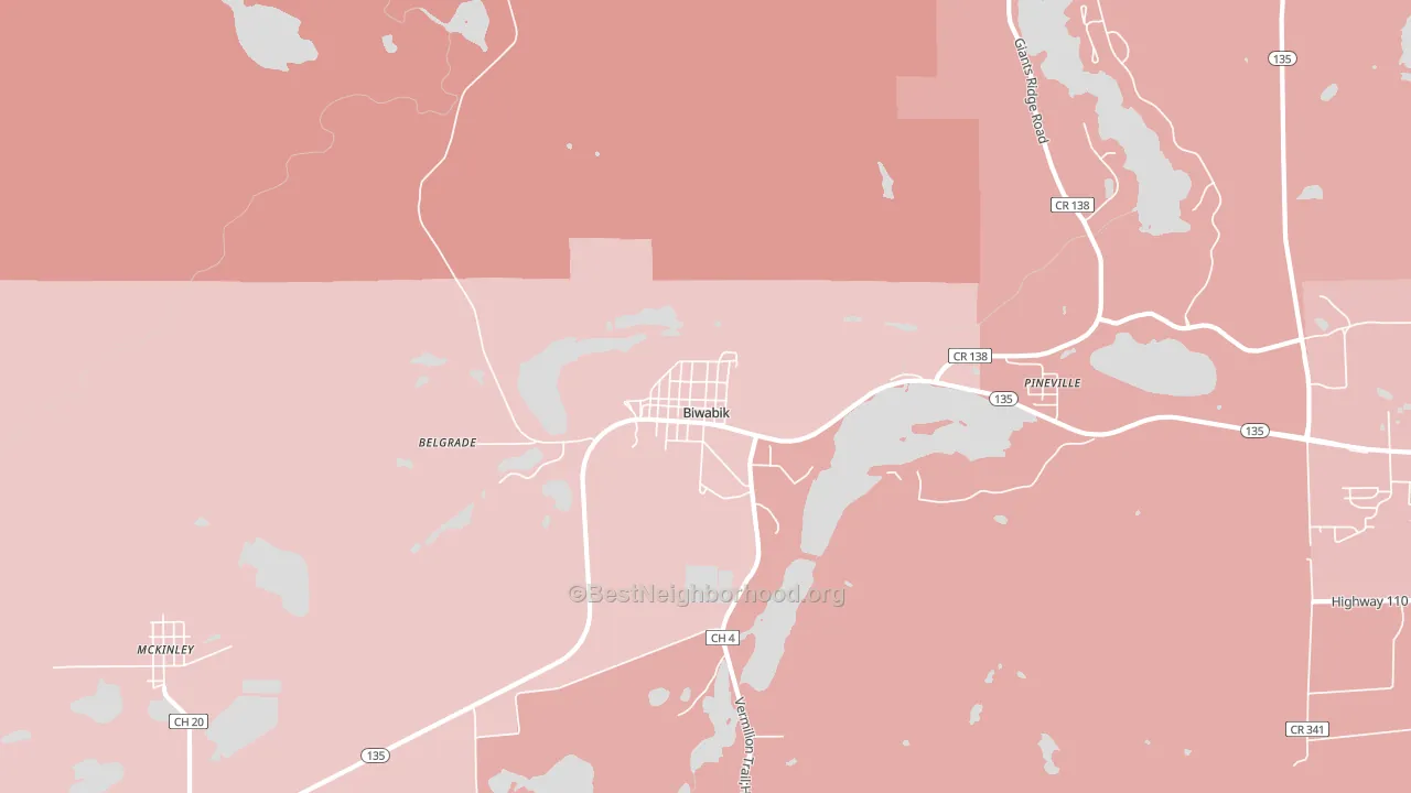 55708, MN block-group political-lean map