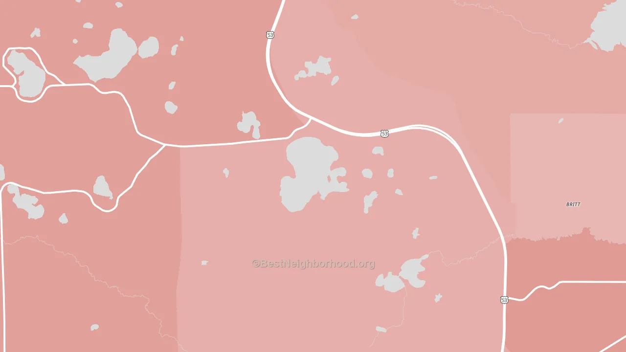 55710, MN block-group political-lean map