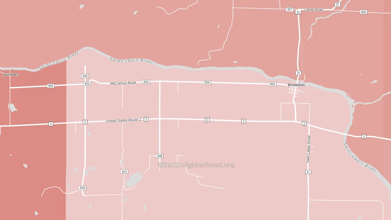 55711, MN block-group political-lean map