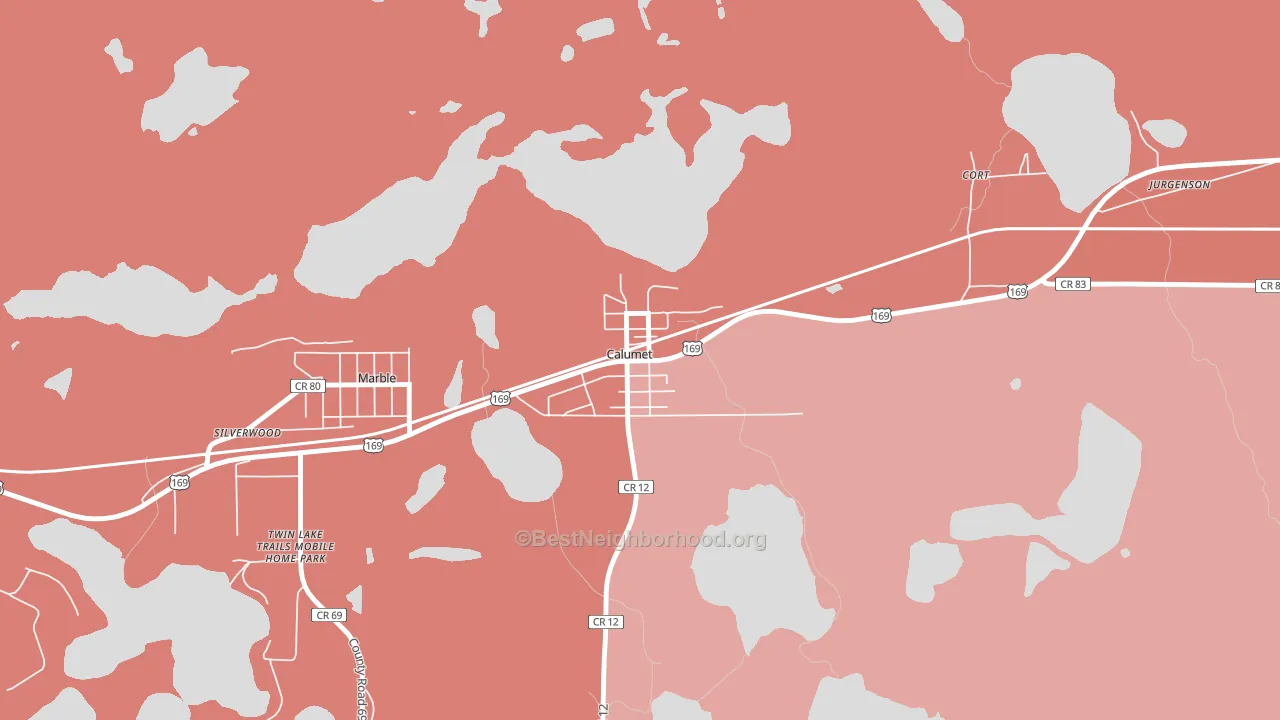 55716, MN block-group political-lean map