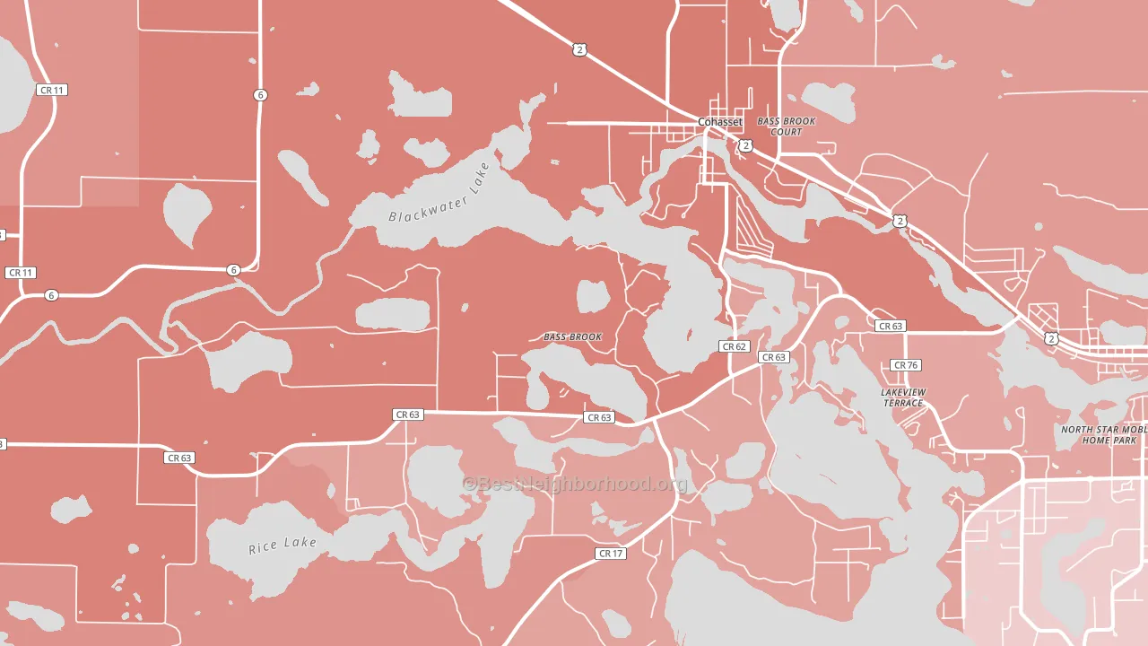 55721, MN block-group political-lean map