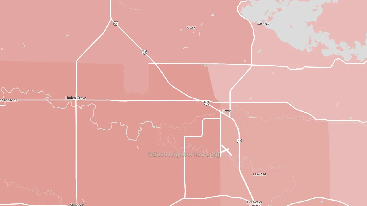 55723, MN block-group political-lean map