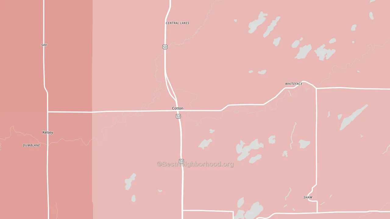55724, MN block-group political-lean map