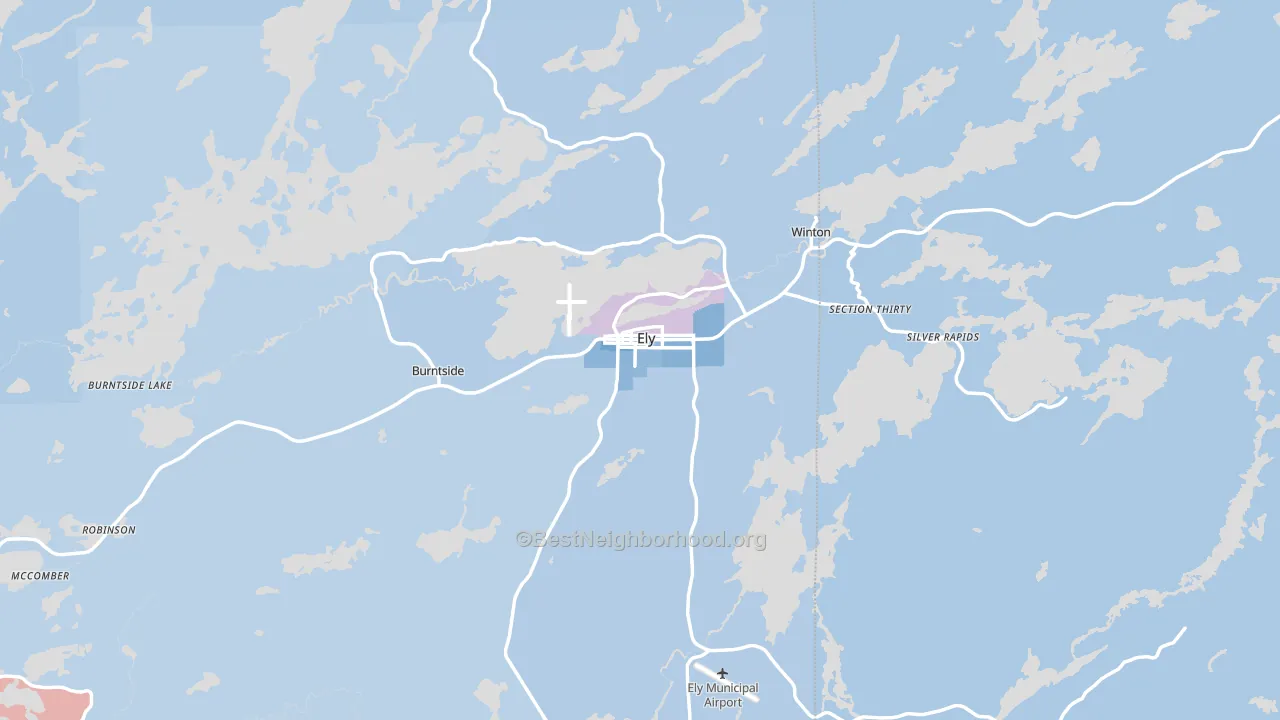 55731, MN block-group political-lean map