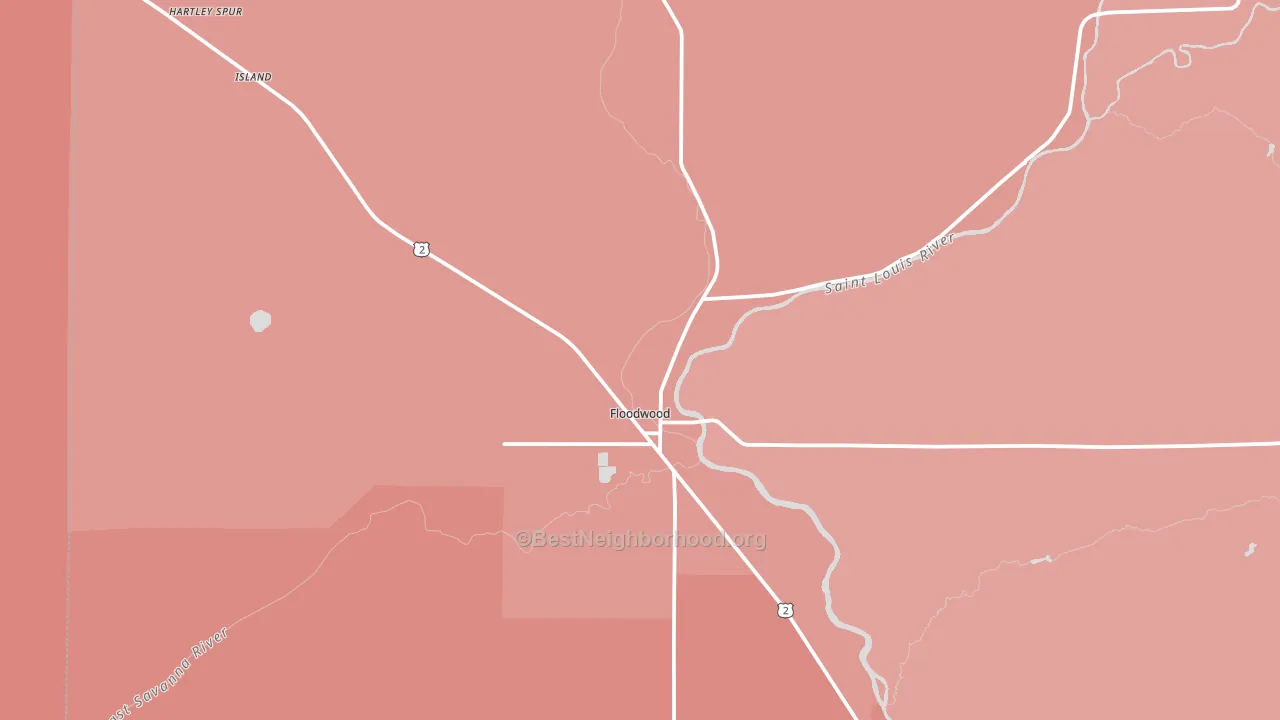 55736, MN block-group political-lean map