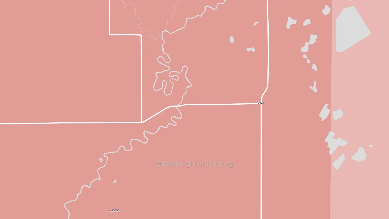 55738, MN block-group political-lean map