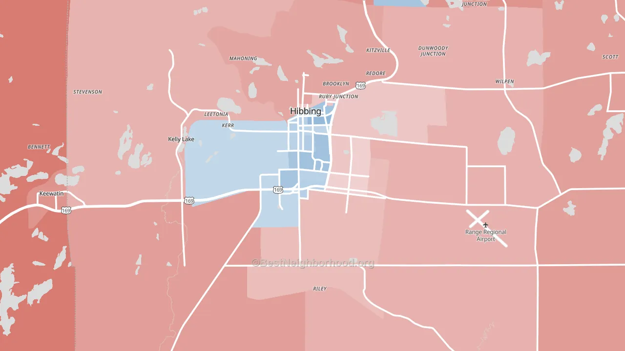 55746, MN block-group political-lean map