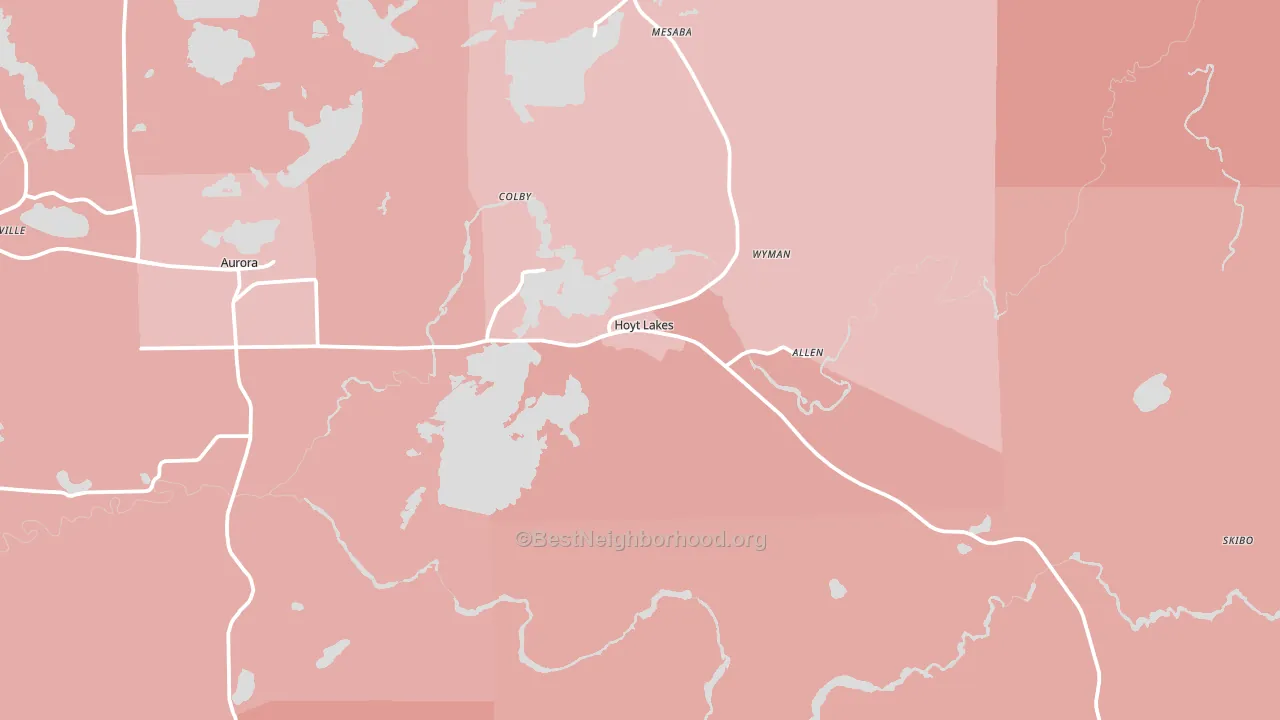 55750, MN block-group political-lean map