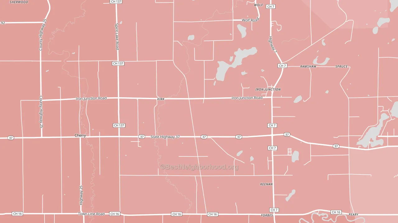 55751, MN block-group political-lean map
