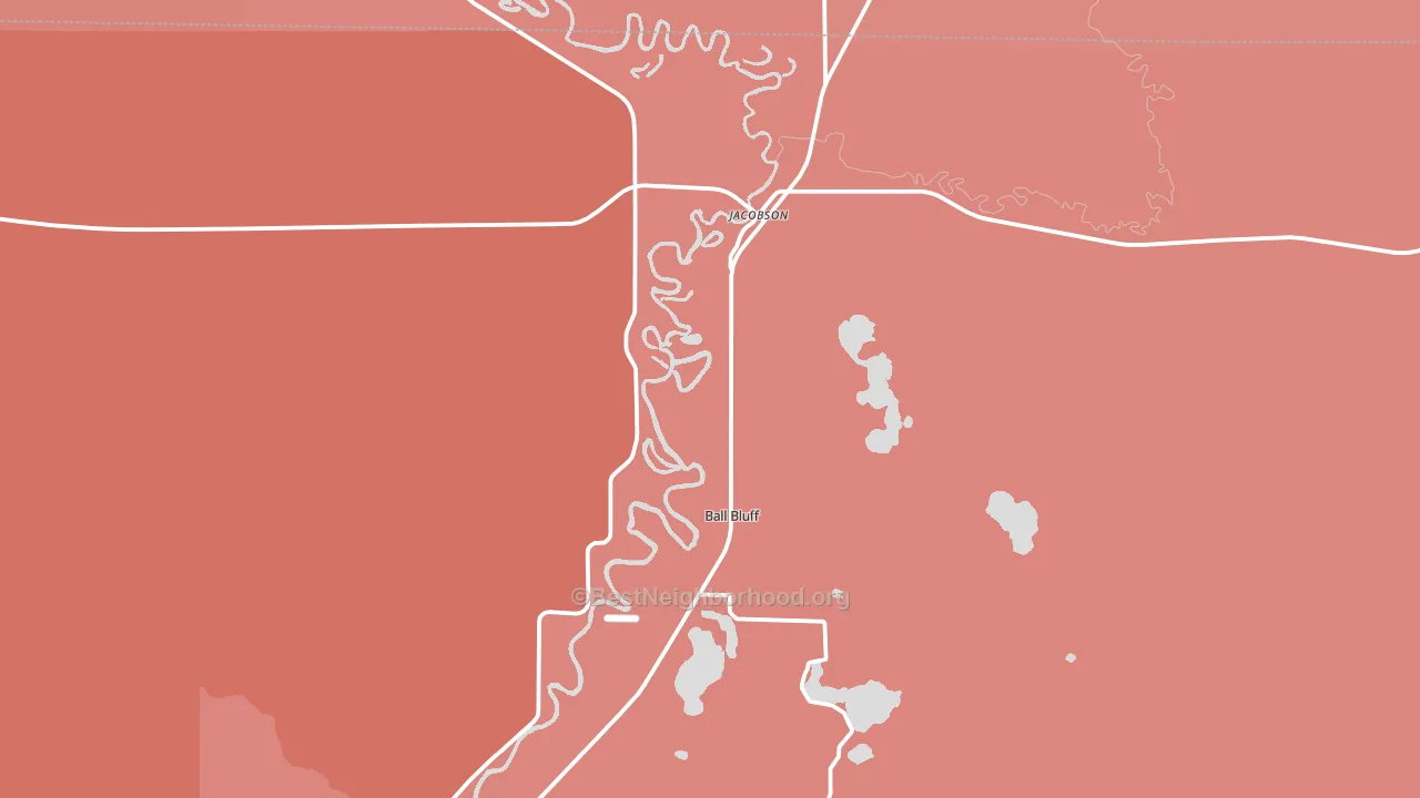 55752, MN block-group political-lean map