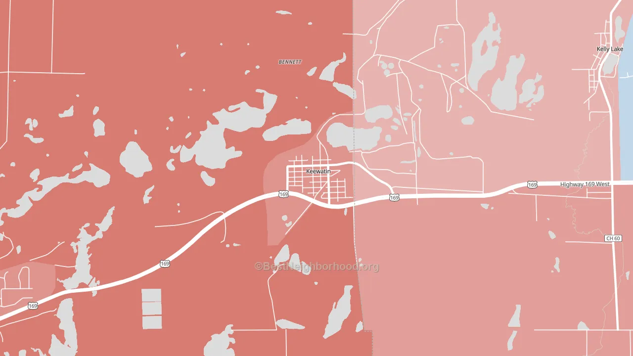 55753, MN block-group political-lean map