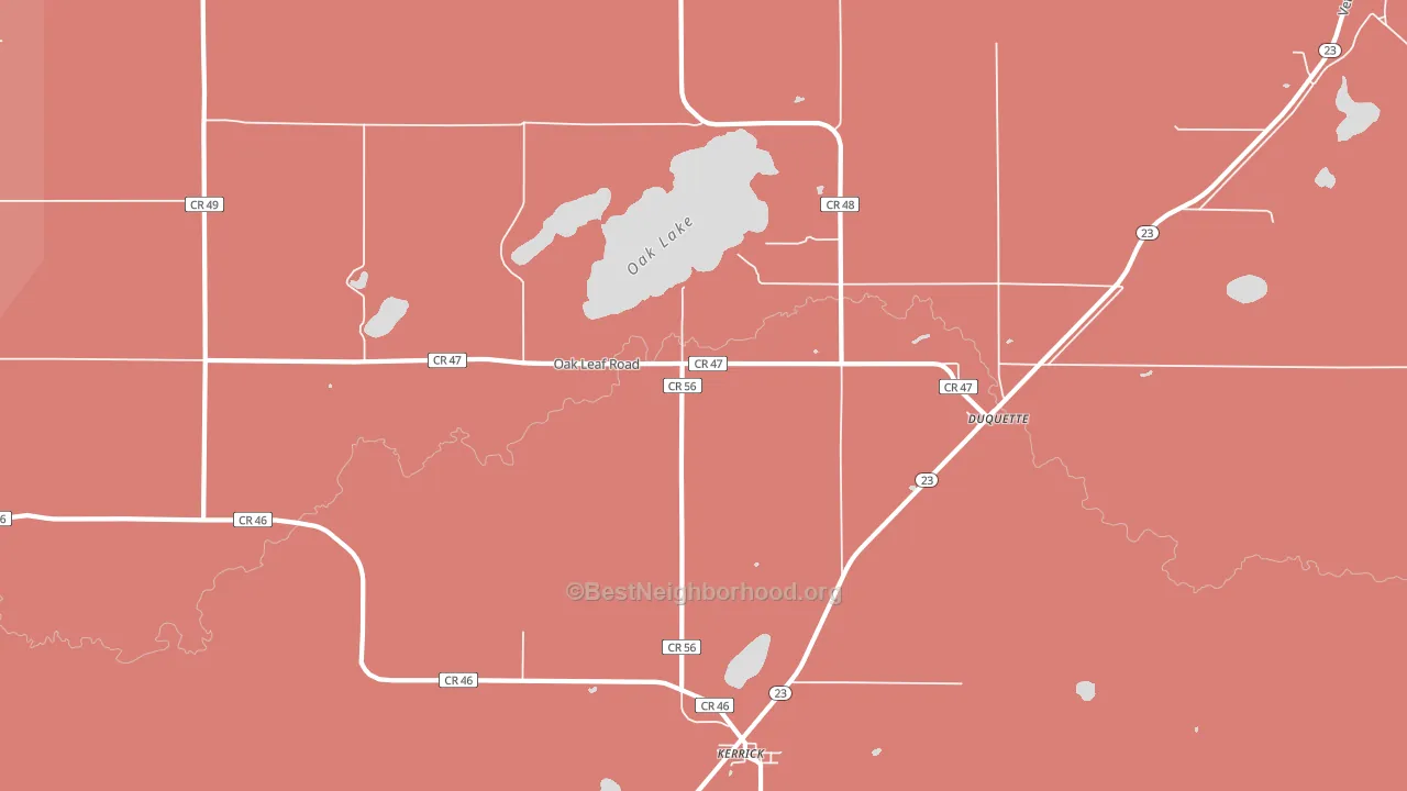 55756, MN block-group political-lean map
