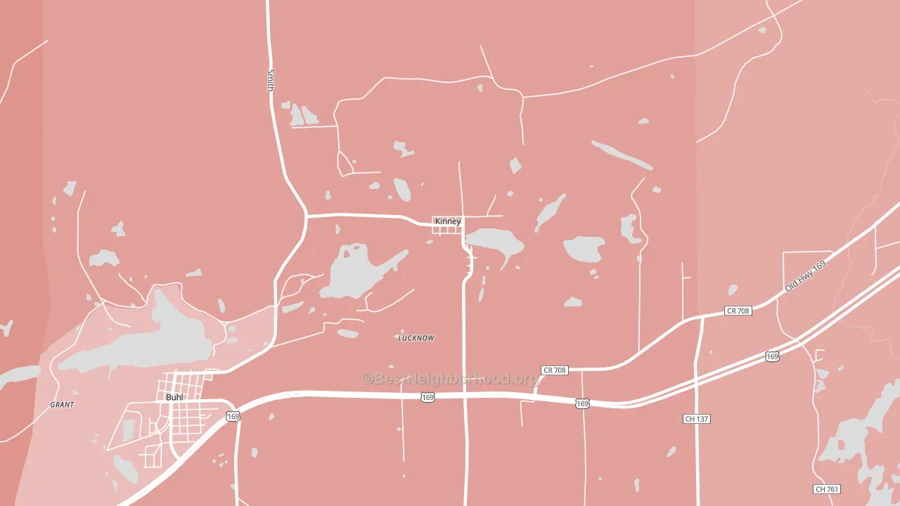 55758, MN block-group political-lean map