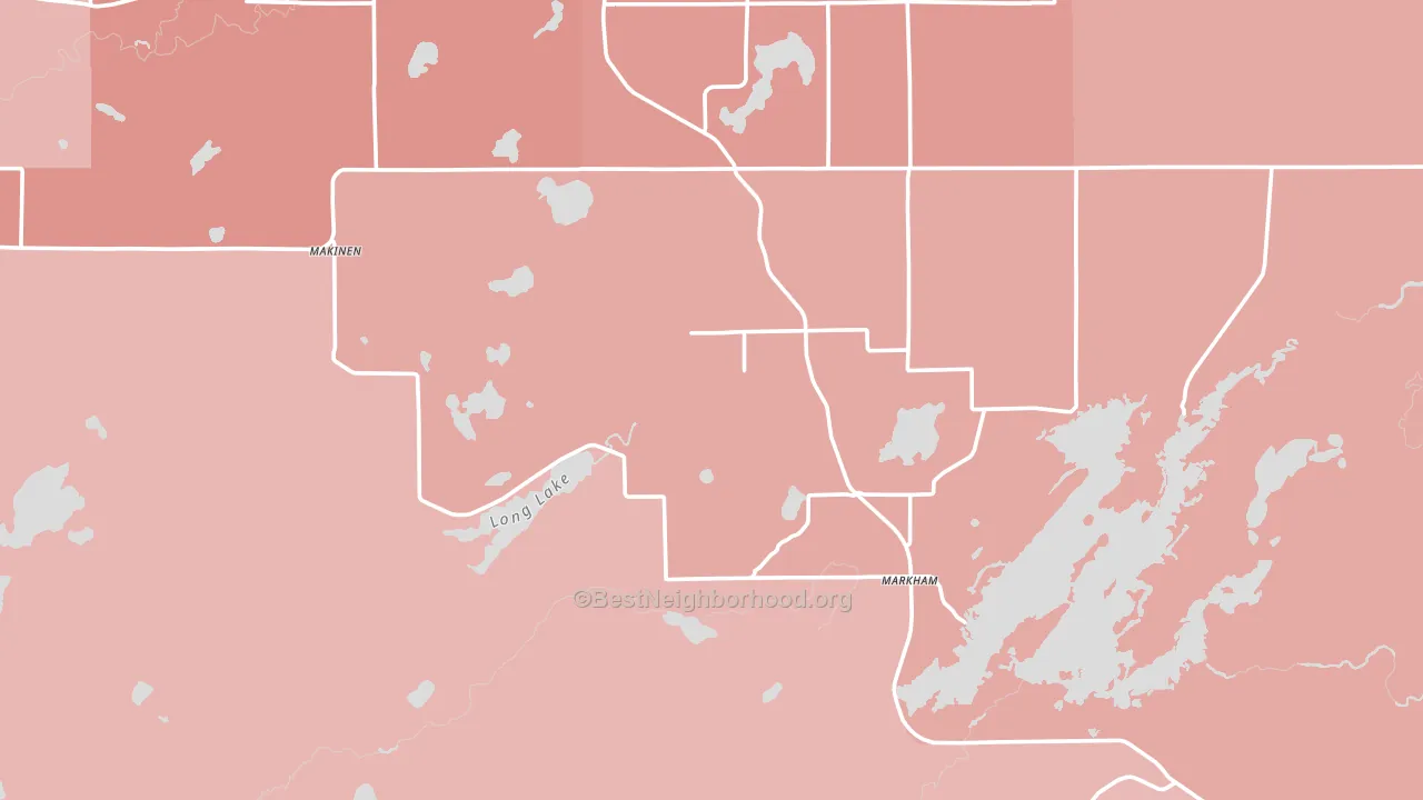 55763, MN block-group political-lean map