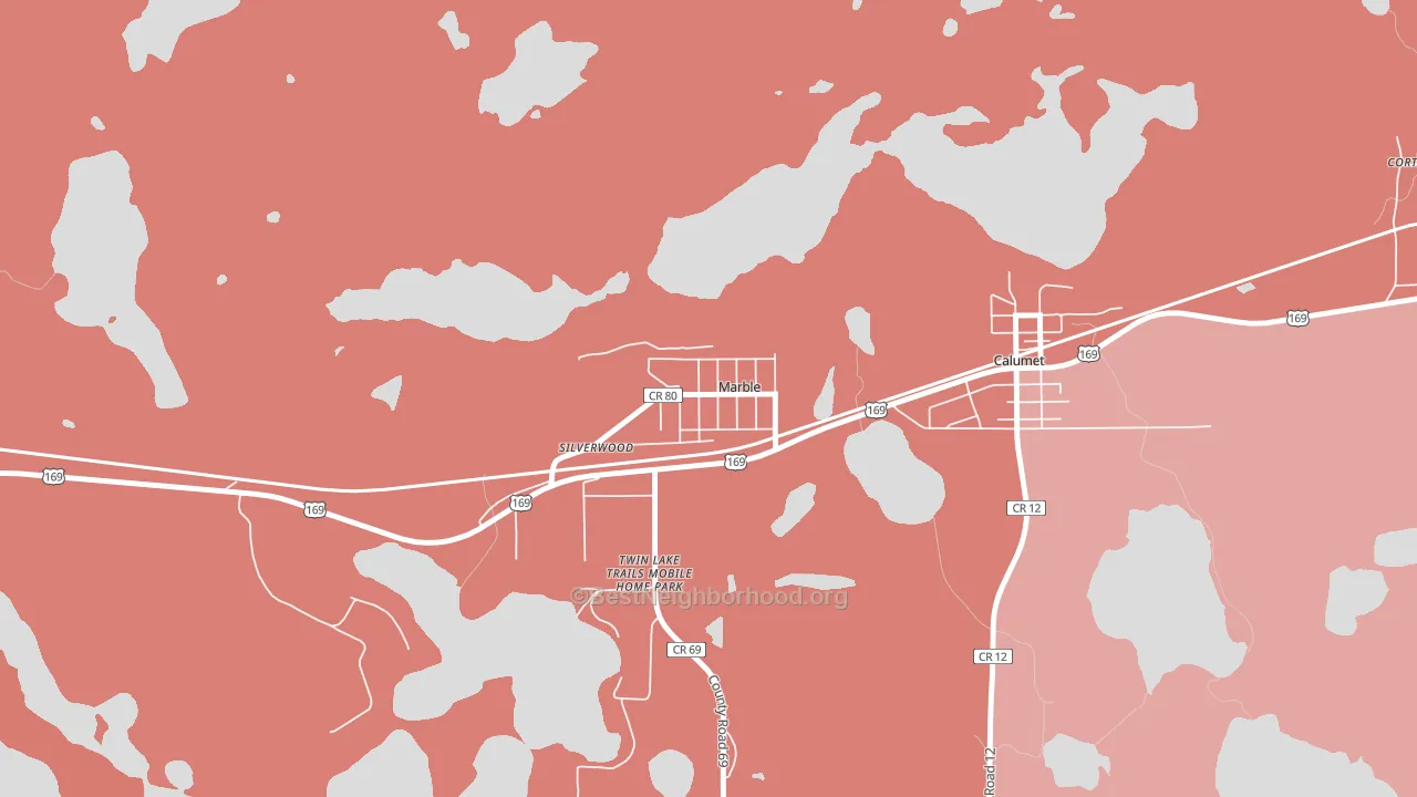 55764, MN block-group political-lean map