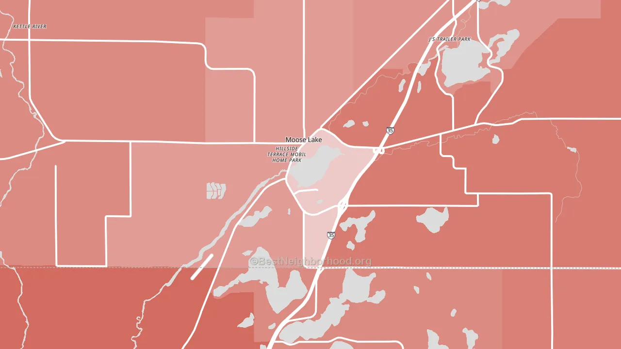 55767, MN block-group political-lean map