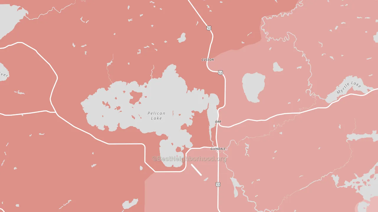 55771, MN block-group political-lean map